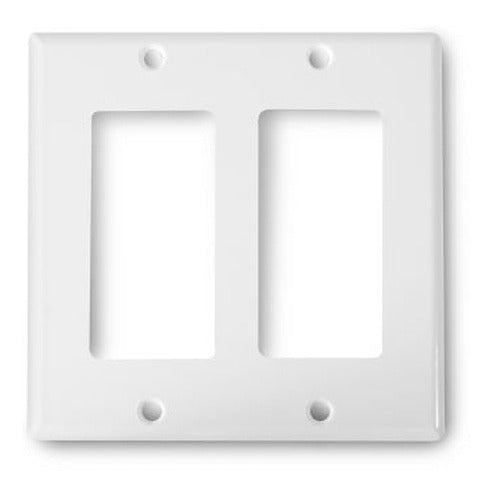 WIREPATH Wirepath DECOR-2-WH Double Gang Faceplate White