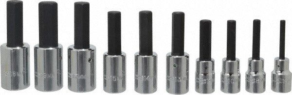 PROTO Proto J5441-MA Hex Bit Socket Set 1/2 in Drive 10 Pc