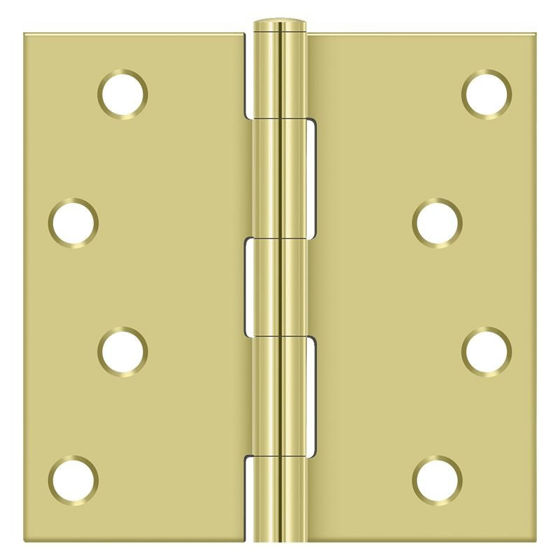 DELTANA Deltana S44U3-R Square Hinge 4x4 Bright Brass