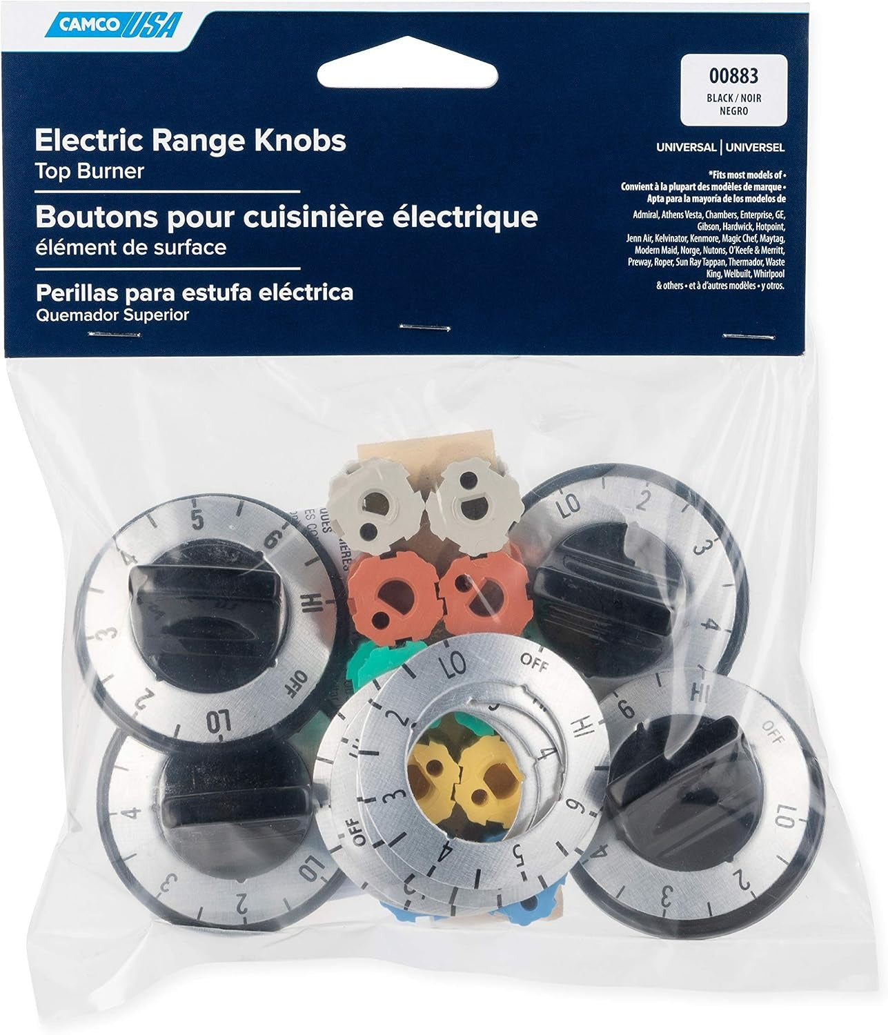 CAMCO Camco 00883 Electric Range Knobs Top Burner (4 Count) 883