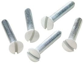NSI INDUSTRIES Nsi Industries sp279p Wall Plate Screw 6-32 X 1 in Phillips White