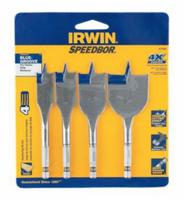 IRWIN Irwin Industrial Tool Co 87954 Spade Bit Set 4 Piece
