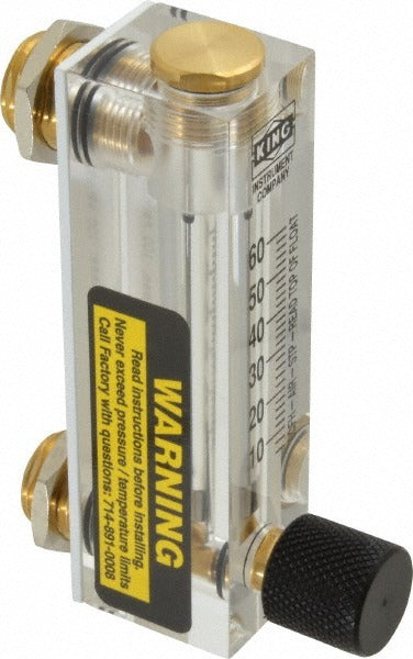 KING TECHNOLOGY King 75301112C-11 Panel Mount Flowmeter 60 Scfh