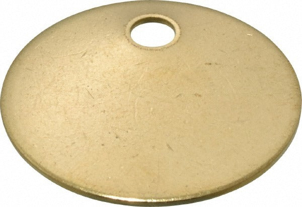 C H HANSON C.h. Hanson 43568 Round Brass Blank Metal Tag 50 Pack