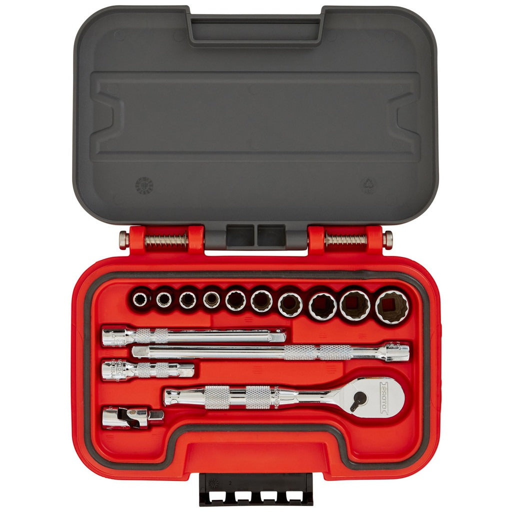 PROTO Proto J47115AS 15 Pc Sae Socket Set 1/4 Drive 3/16-9/16 in