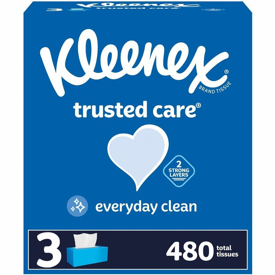 KIMBERLY-CLARK Kimberly-Clark KCC54303CT Kleenex Trusted Care Facial Tissue 160/Box 12/Carton 54303CT