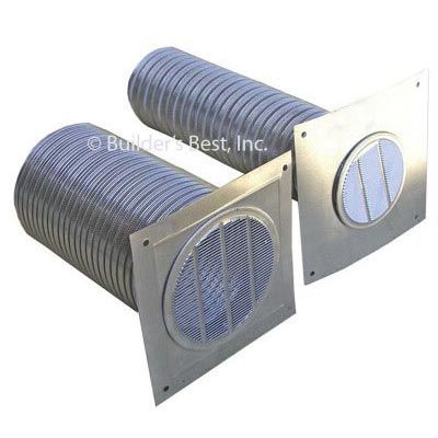 Builder's Best 110555 Nemco Pro Fresh Air Intake Micro Louver Eave Vent With 3 in Collar Aluminum