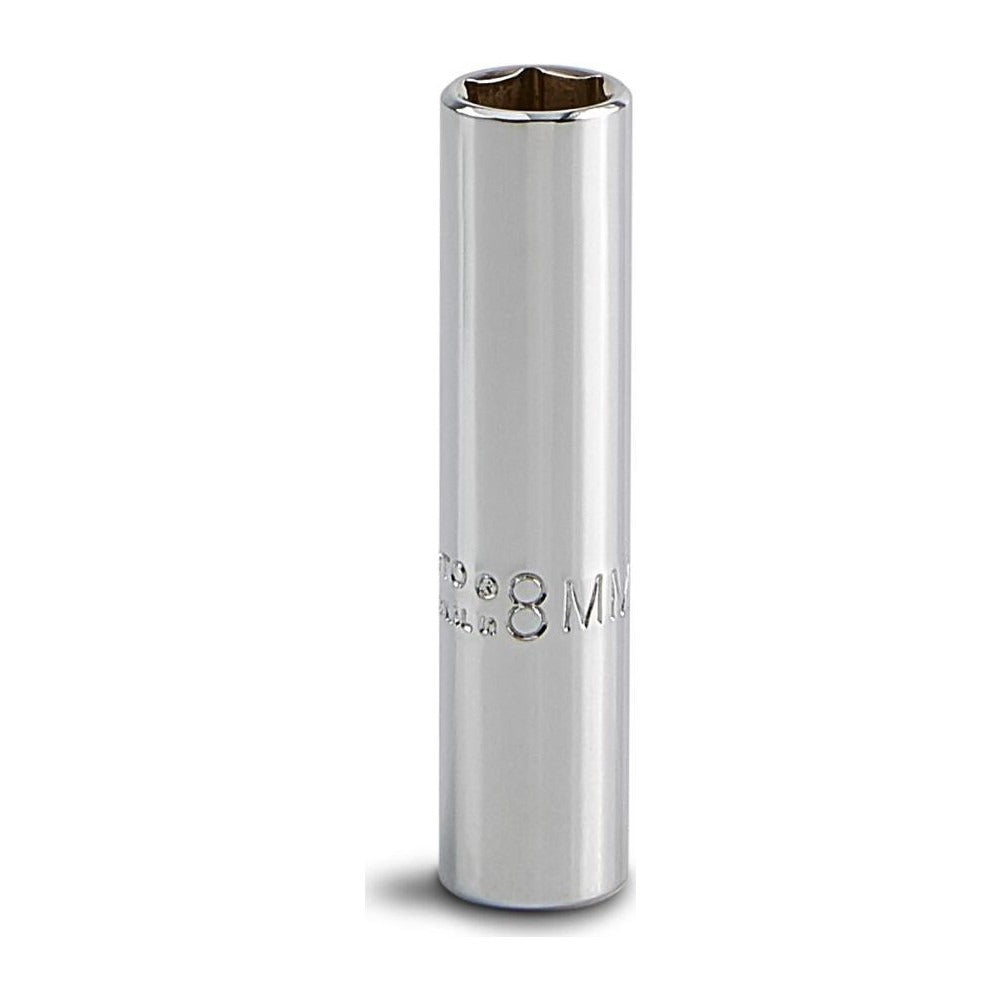 PROTO Proto J4708LM Deep Hand Socket 8 Mm 6-point 1/4 Drive