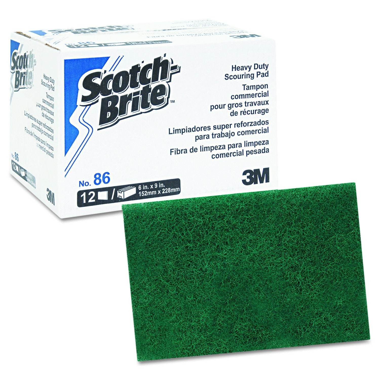 3M 3M MMM86CT Scotch-Brite Professional Heavy Duty Scouring Pad (6 x 9 in / 12 per Pack)