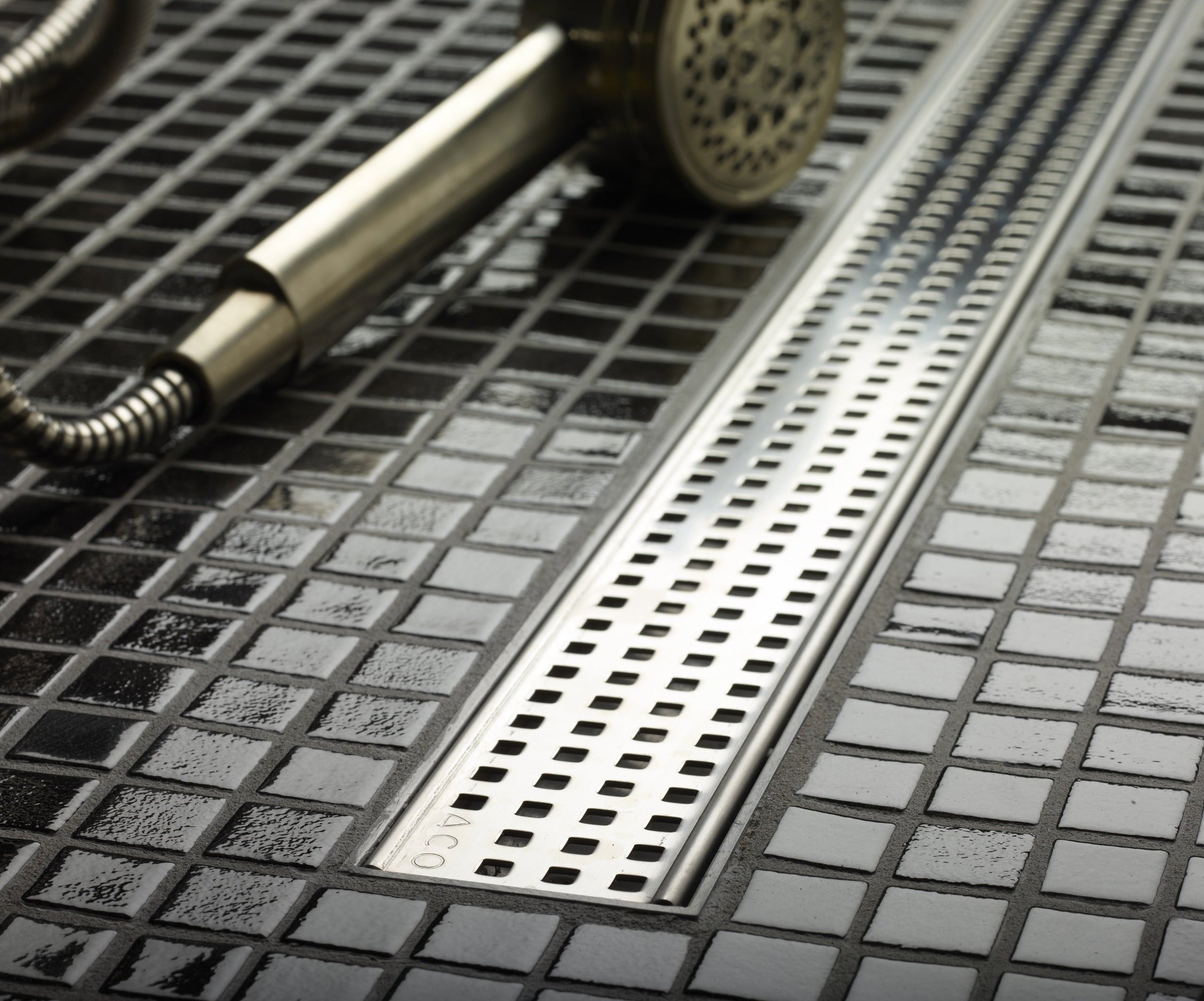 ACO POLYMER PRODUCTS Aco Polymer Products 37242 4 Ft Square Design Shower Grate