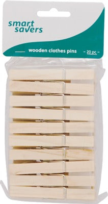BSC PREFERRED Bsc Preferred HH001-20 Wooden Clothespins 20-pack