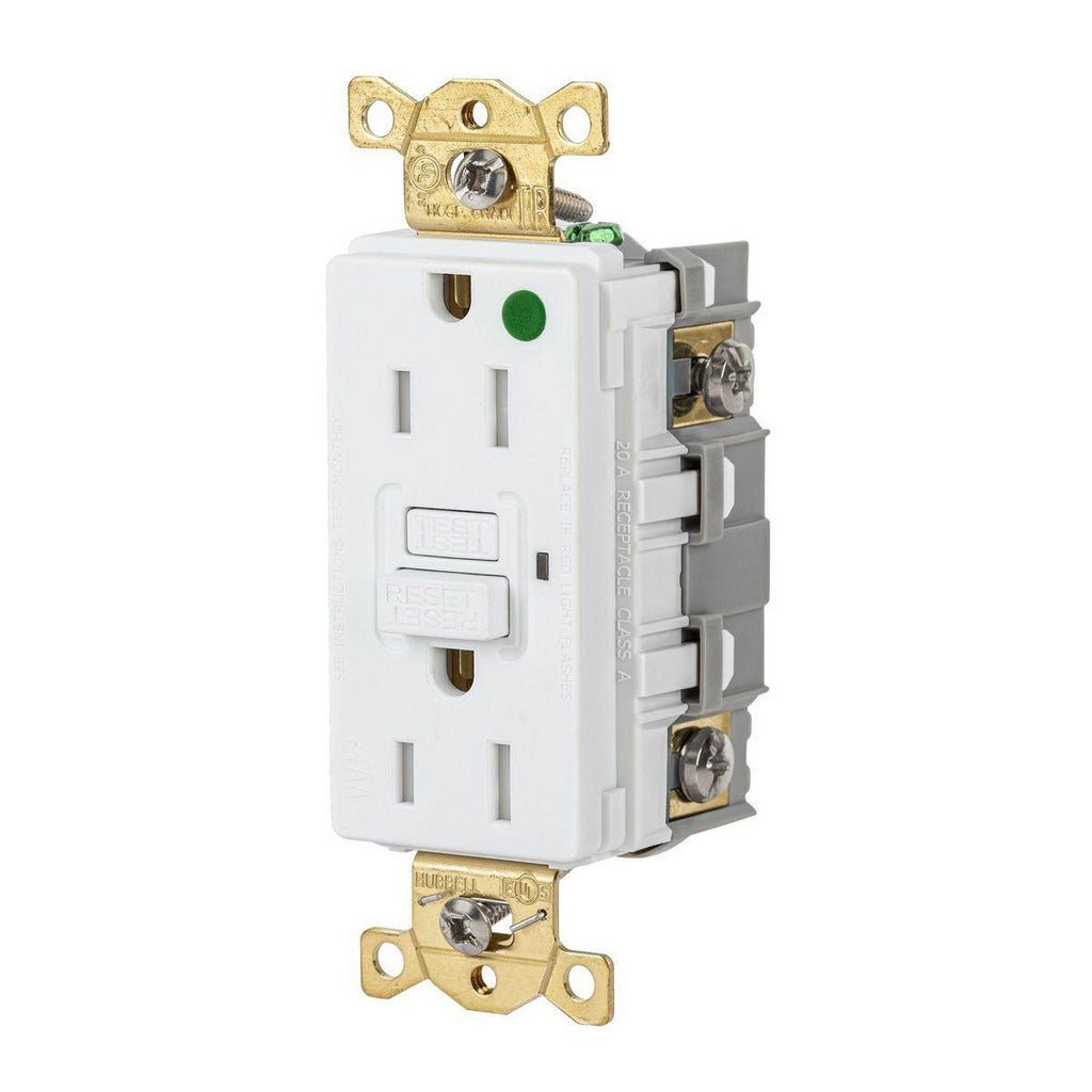 HUBBELL Hubbell Wiring Device-kellems GFRTW82W Gfci Duplex Receptacle