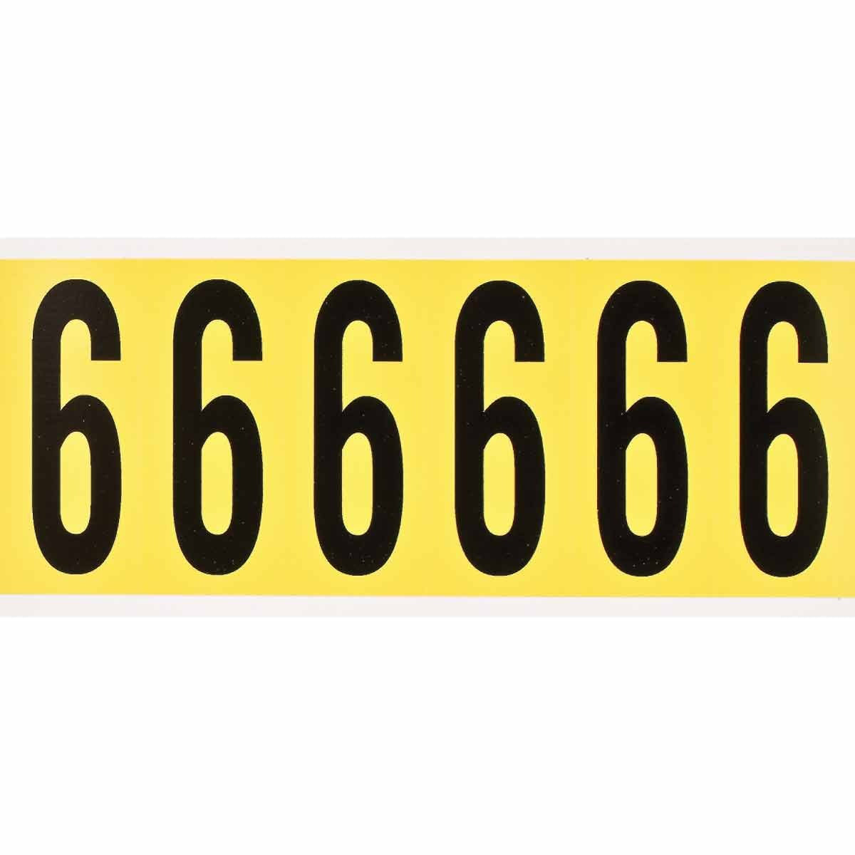 BRADY Brady 3450-6 3 in Vinyl Numbers and Letters (6/Pack)