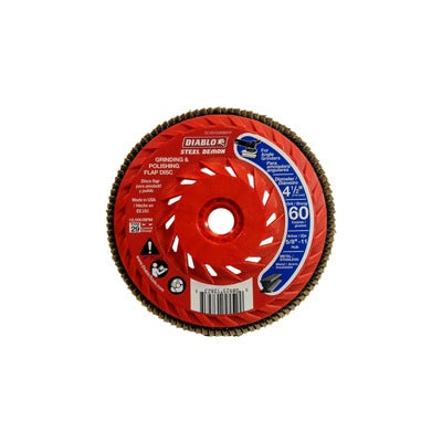 DIABLO Freud DCX045060B01F 4.5 in 60 Grit Zirconium Flap Disc 25 Pack