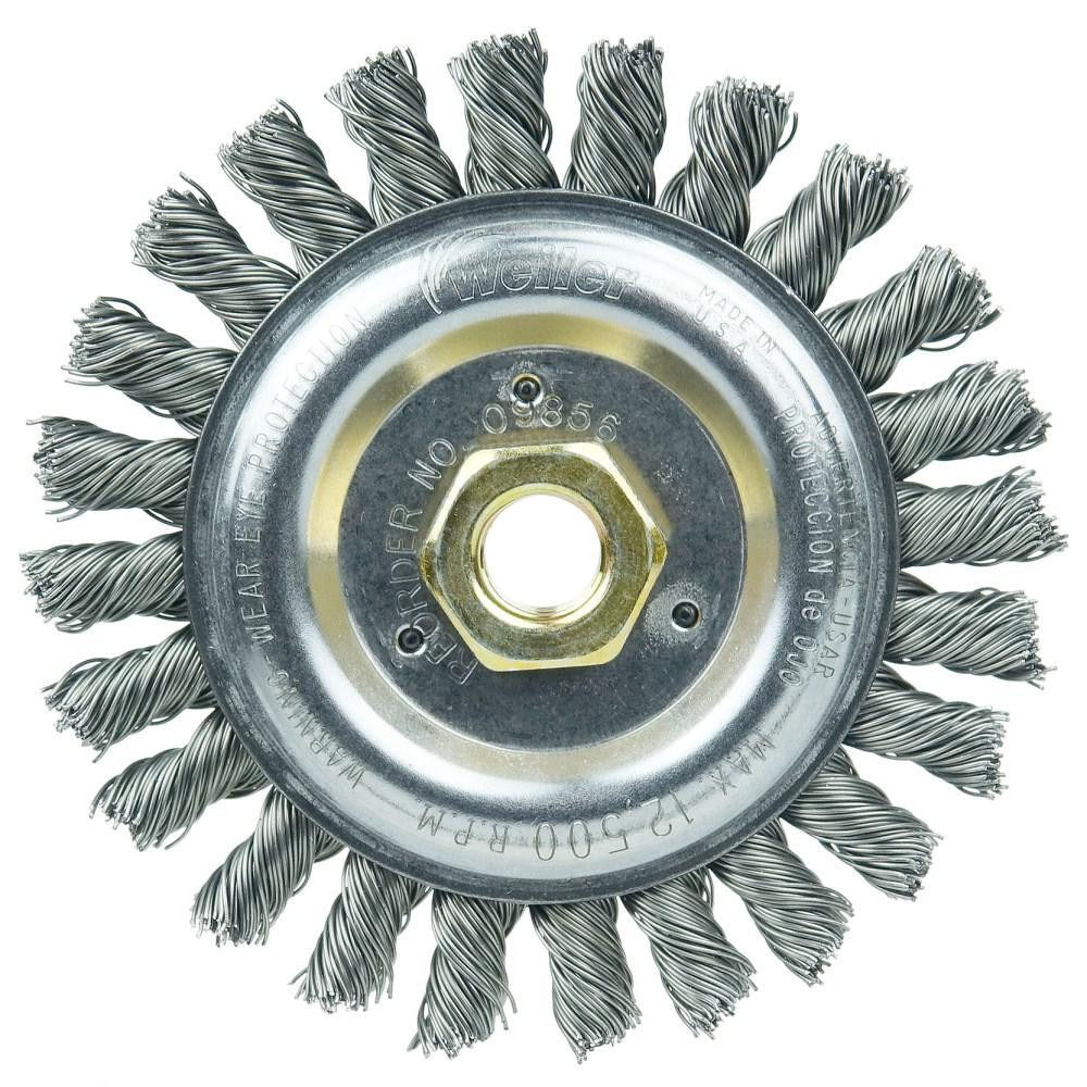 WEILER Weiler 09856 Wheel Brush 5 Inch Knotted Carbon Steel