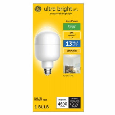 GE G E Lighting 93128935 T25 Led Bulb 33W 4500 Lumens 2700K