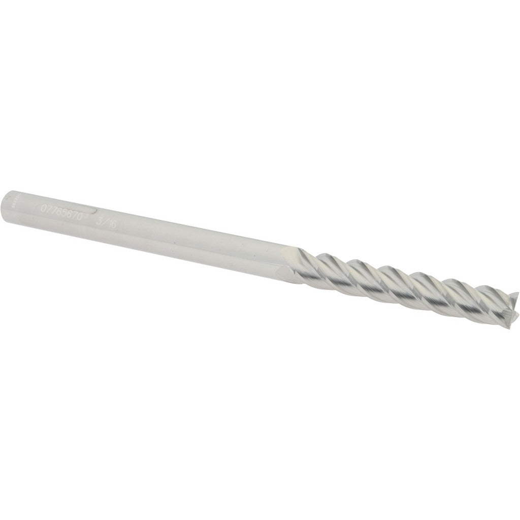 ACCUPRO Accupro 12183204 Square End Mill 3/16 in 4 Flute Carbide