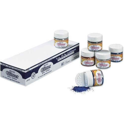 PACON Pacon PAC91356 Assorted Glitter Shaker Jars Set of 12