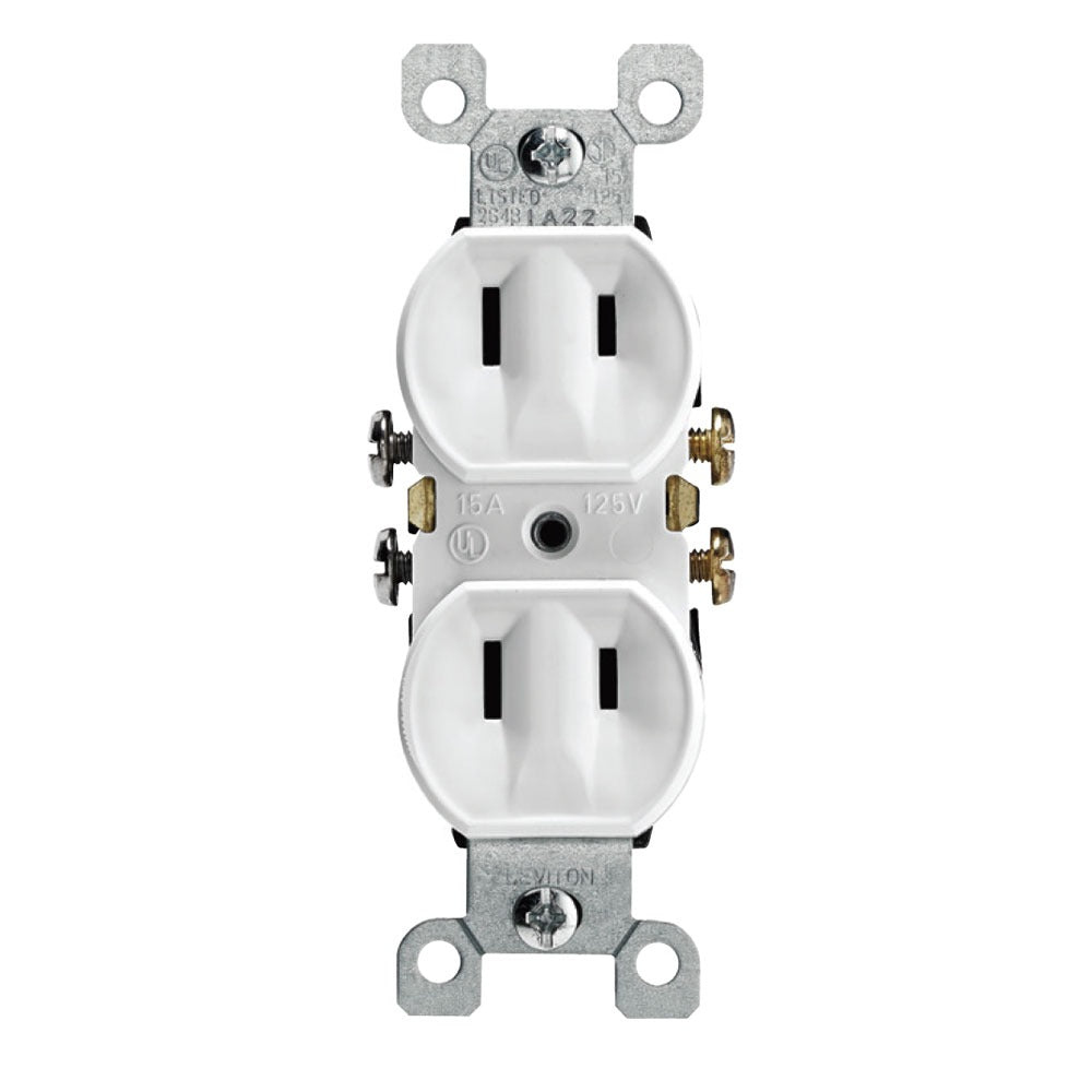 LEVITON Leviton 223-W Duplex Receptacle 15 Amp (10-Pack)