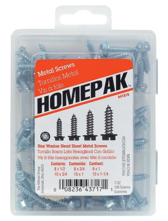 HILLMAN Hillman 41816 Homepak Sheet Metal Screw Assortment (6 Sizes)