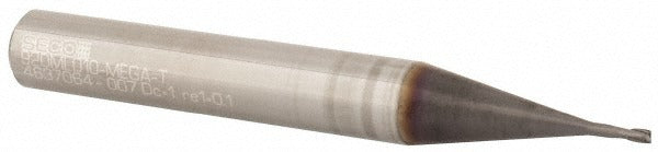 SECO TOOLS Seco 00023305 Corner Radius End Mill 1mm 2-flute Carbide