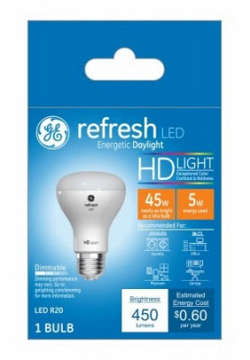 GE G E Lighting 45546 Led R20 Reflector Bulb 5W Daylight