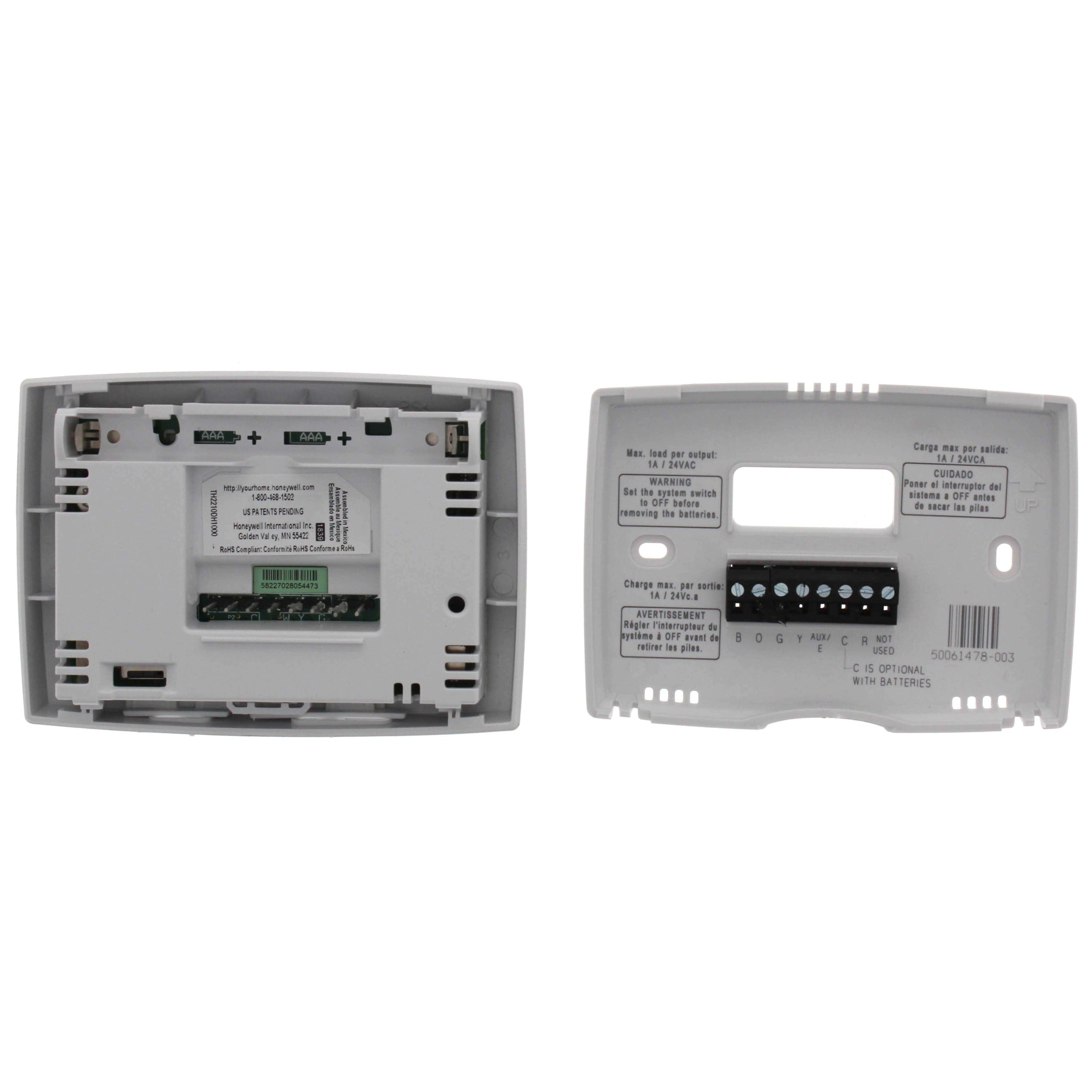 HONEYWELL HOME Honeywell Home TH2210DH1000 Pro 2000 Horizontal Programmable Thermostat 24V (Horizontal) TH2110DH1002