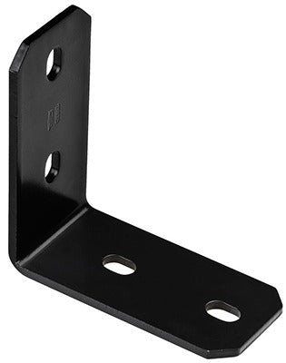 NATIONAL HARDWARE National Mfg N351-501 Steel Corner Brace 6.2in Black 5 Pack