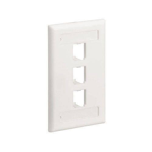 PANDUIT Panduit CFPL3IWY Faceplate 3 Port Single Gang