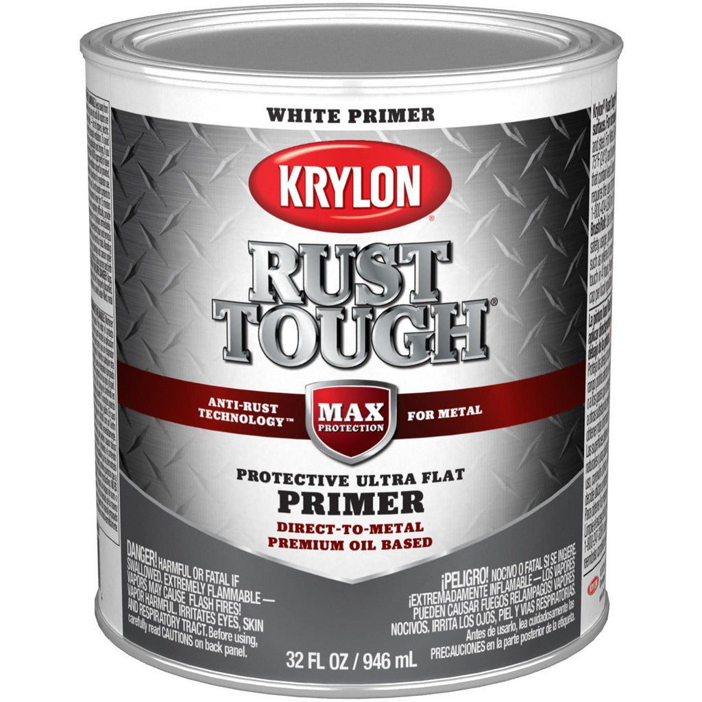 KRYLON Krylon K09718008 Brush-on Rust Preventative Paint White 1 Qt