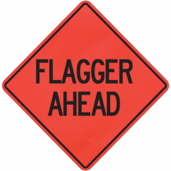PRO-SAFE Pro-safe 07-800-3001-L Flagger Ahead Traffic Control Sign