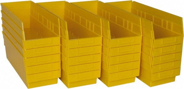 QUANTUM STORAGE SYSTEMS Quantum Storage QSB204YLCS Hopper Shelf Bin Yellow 50 Lb
