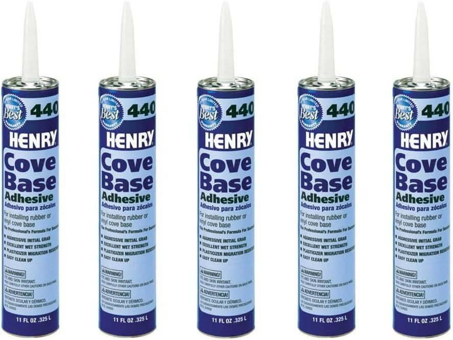 HENRY Henry 12105 Cove Base Adhesive 11 oz Cartridge Pack of 5
