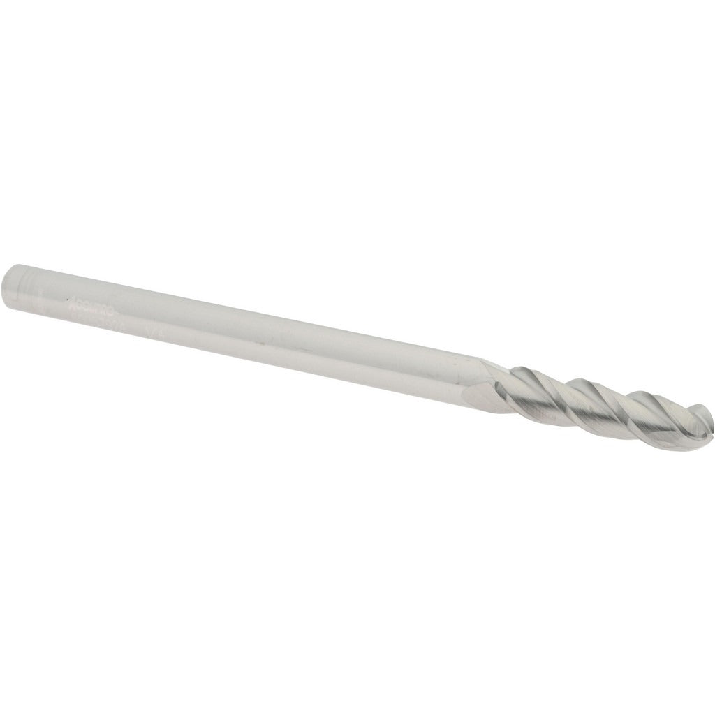 ACCUPRO Accupro 12184499 Ball End Mill 0.25in 3 Flute Solid Carbide