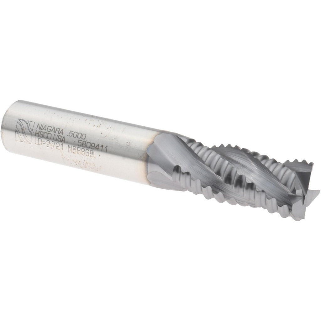 SECO TOOLS Seco 17016584 Roughing End Mill 0.5 in 4 Flute Cobalt