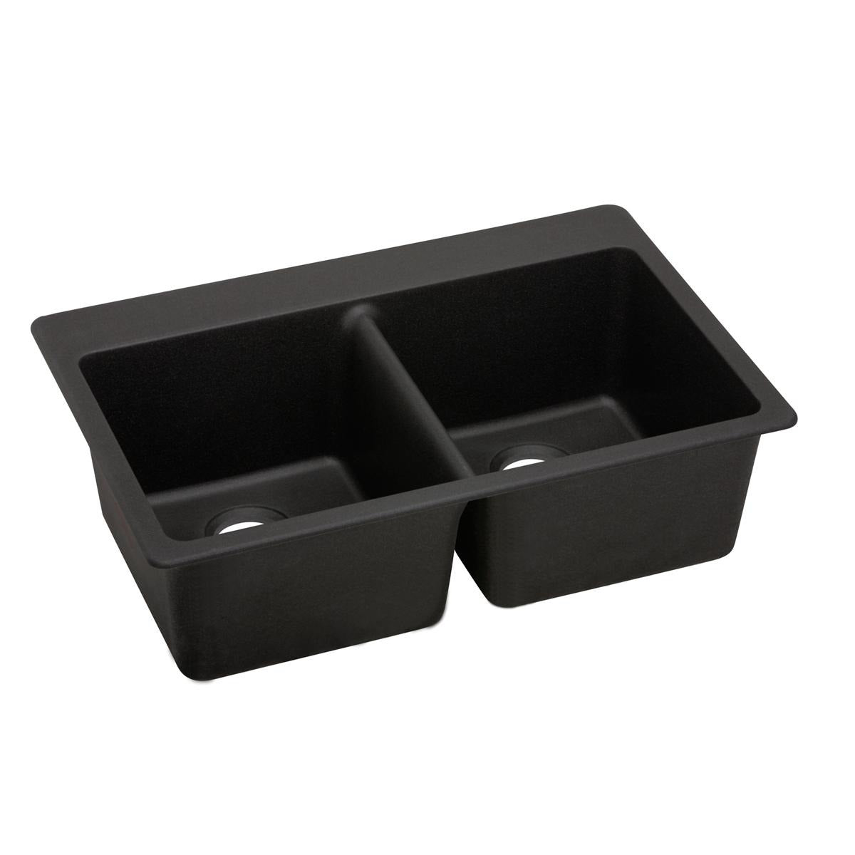 BSC PREFERRED Bsc Preferred ELX3322CA0 Quartz Double Bowl Drop-in Sink