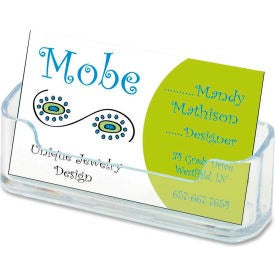 DEFLECTO Deflecto 70101 Desktop Business Card Holder Clear Plastic