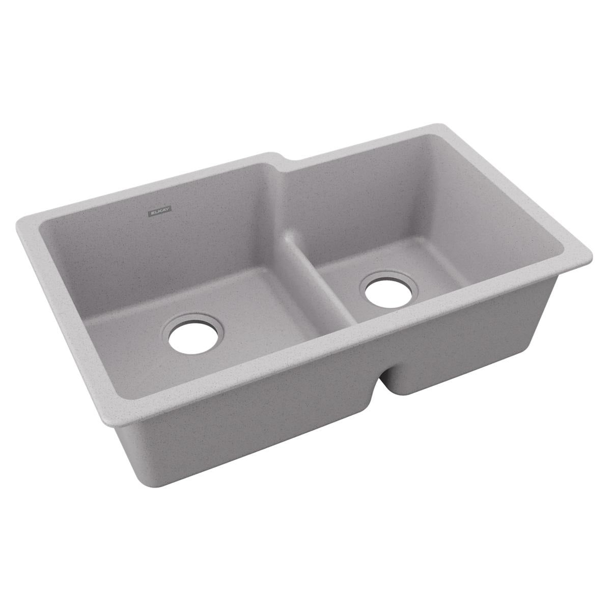 ELKAY Elkay ELGULBO3322GS0 Quartz Double Bowl Undermount Sink