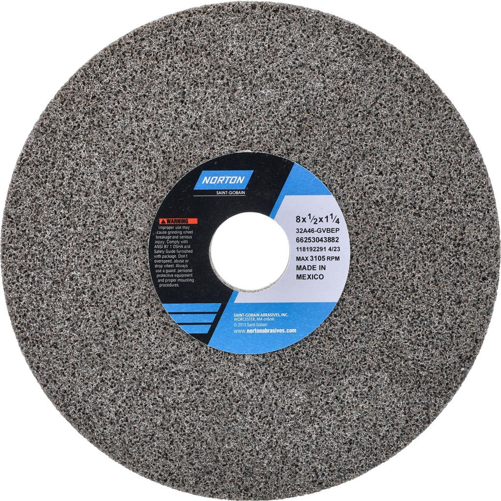 NORTON Norton 66253043882 Surface Grinding Wheel 8in 46 Grit