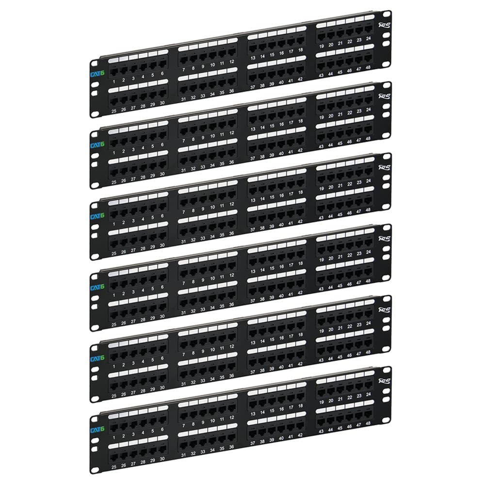 ICC Icc ICMPP4860V Cat6 Patch Panel PoE++ 100W 48-Port 2U (6-Pack)