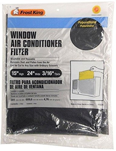FROST KING Frost King F1524 Air Conditioner Filter 15 in x 24 in x 3/16 in (1 Pack) F1524