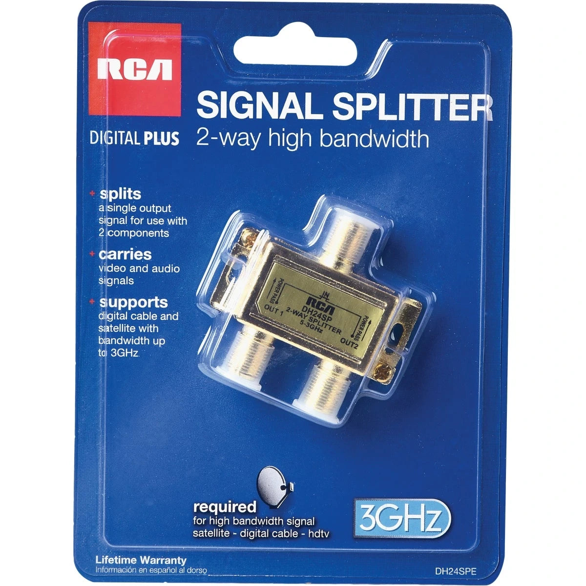RCA RCA DH24SPE Digital Plus 2-Way Coaxial Splitter