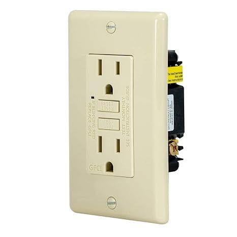 EASTMAN Eastman 62168 Self-Test GFCI Receptacle 15A (Slim) 62168