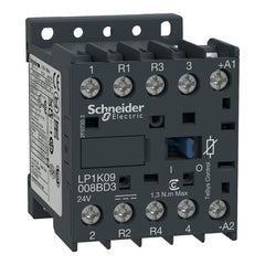 Schneider Electric LP1K09008BD3 Contactor, TeSys K, 4P, 2 NO + 2 NC, AC-1, lt or eq to 440V, 20A, 24VDC coil