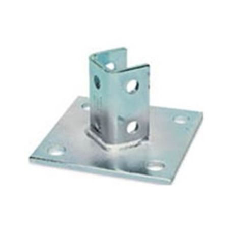 B-Line B280SQZN Type U Center Channel Square Post Base, 3-1/2 Inch Height, Steel