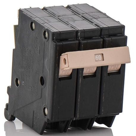 Eaton CH360 Thermal Magnetic Circuit Breaker, 240 VAC, 60 A, 10 kA Interrupt, 3 Poles