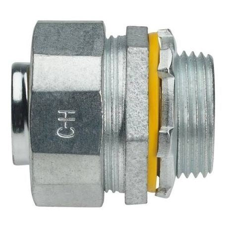 Crouse-Hinds LT50 Liquid Tight Non-Insulated Straight Threaded Conduit Connector, 1/2 in Trade