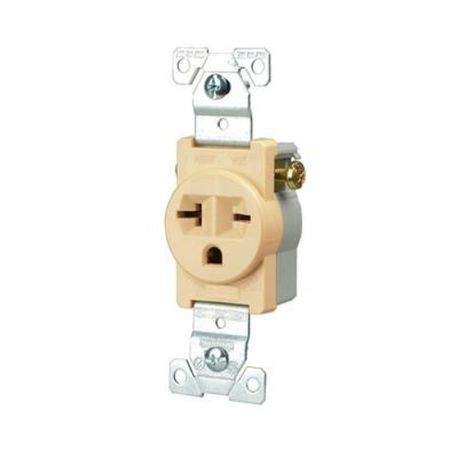 EATON 1876V-BOX EATON Arrow Hart 1876 Grounding Single Tamper-Resistant Straight Blade Receptacle 250 VAC 20 A 2 Poles 3 Wires Replacement MPN