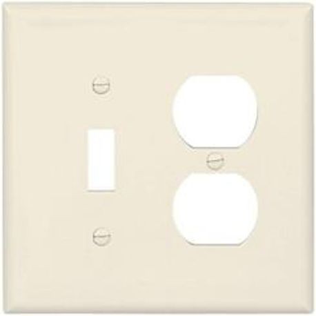 EATON 2053W-BOX Eaton Wiring Devices 2000 Mid-Sized Combination Wallplate 2 Gangs