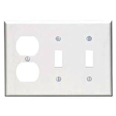 Crouse-Hinds 2158W-BOX Eaton Wiring Devices 3-Gang Combination Wallplate